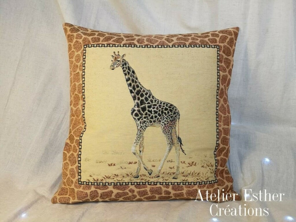 Housse de coussin "Girafe"